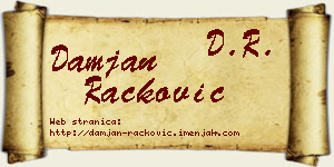 Damjan Racković vizit kartica